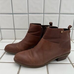 Franco Sarto 90s Brown Leather Ankle Boots